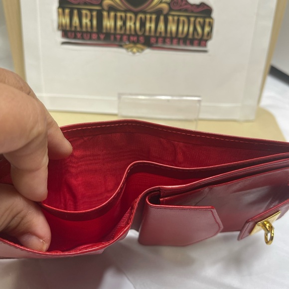 Celine Bifold Compact Wallet in Red Leather.Pre Loved. - Picture 10 of 13